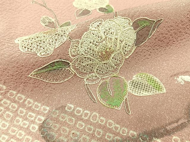 平和屋着物■中国三大刺繍 スワトウ刺繍 訪問着 絞り 飾花文 正絹 逸品 未使用 BAAW9866hj