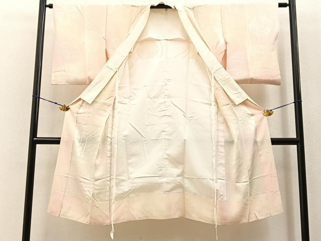 平和屋着物■長襦袢 無双仕立て 草花地紋 暈し染め 正絹 逸品 BAAW9869hj