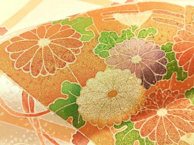 平和屋着物■訪問着 檜扇花文 暈し染め 金彩 やまと誂製 正絹 逸品 BAAW9875hj