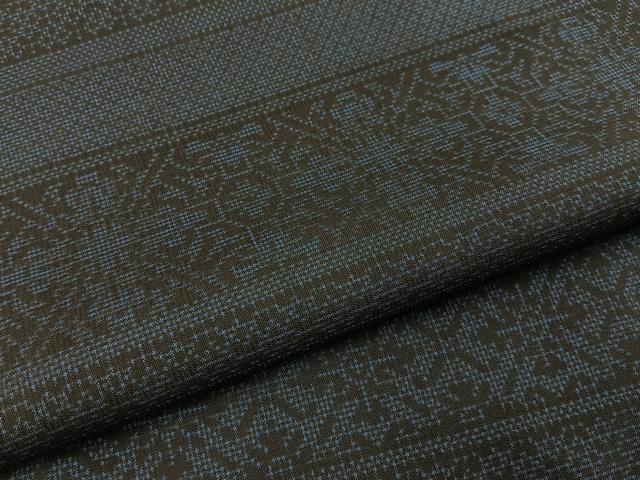 平和屋着物■本場大島紬 7マルキ 横段吉祥文 正絹 逸品 未使用 BAAW9888hj