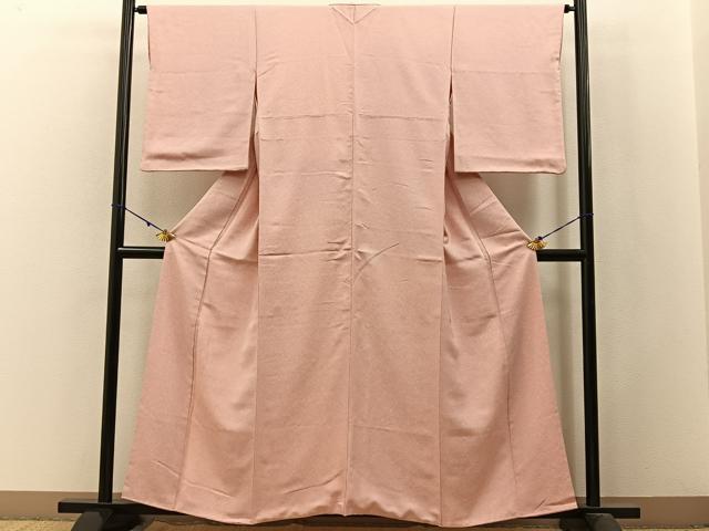 平和屋着物■上質な小紋 流水萩文 たたき染め 正絹 逸品 BAAW9898hj