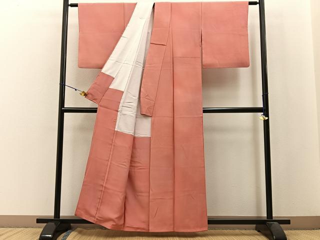 平和屋着物■染色作家 斉藤三才 小紋 霞文 暈し染め 鬼しぼ縮緬 正絹 逸品 BAAW9903hj