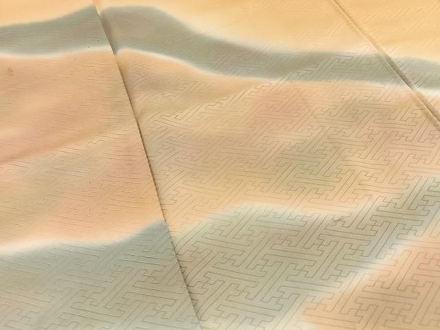 平和屋着物■訪問着 霞文 暈し染め 正絹 逸品 BAAW9918hj