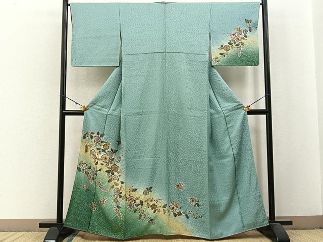 平和屋着物■訪問着 辻が花 手描き 絞り 暈し染め 金彩 正絹 逸品 BAAW9922hj