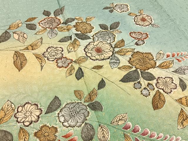 平和屋着物■訪問着 辻が花 手描き 絞り 暈し染め 金彩 正絹 逸品 BAAW9922hj