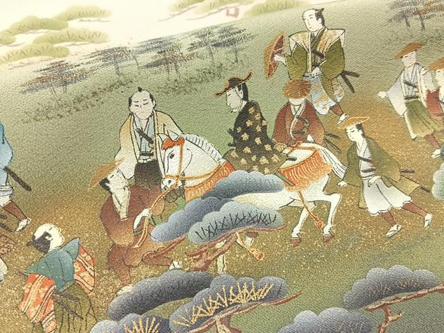 平和屋着物■豪華黒留袖 作家物 江戸参府 暈し染め 金彩 正絹 逸品 BAAW9928hj