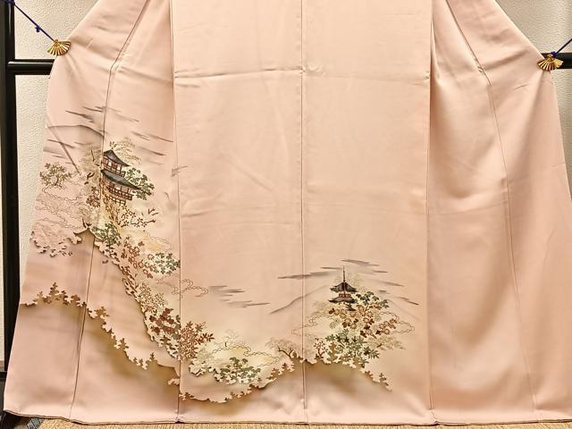 平和屋着物■訪問着 金閣寺 暈し染め 金彩 正絹 逸品 BAAW9931hj