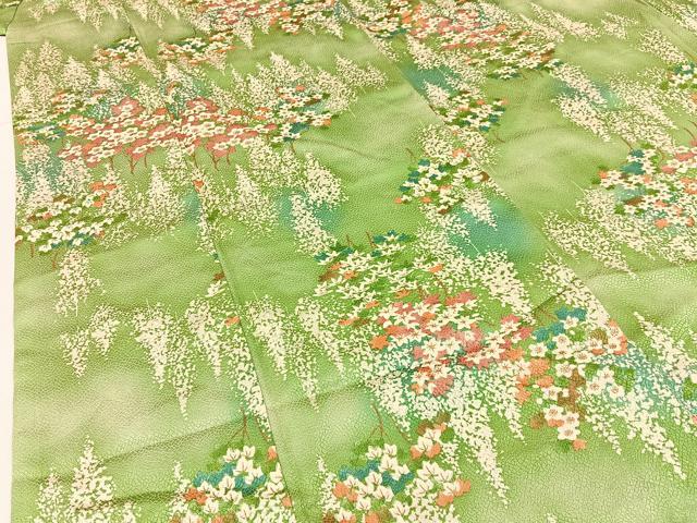 平和屋着物■上質な小紋 樹林花文 暈し染め 正絹 逸品 BAAW9944hj
