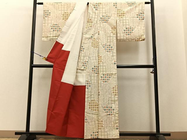 平和屋着物■上質な紬 吉祥文 正絹 逸品 BAAW9953hj