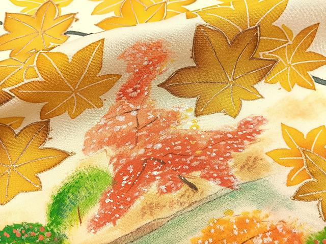 平和屋着物■訪問着 手描き 御所解文 暈し染め 金彩 正絹 逸品 BAAW9959hj