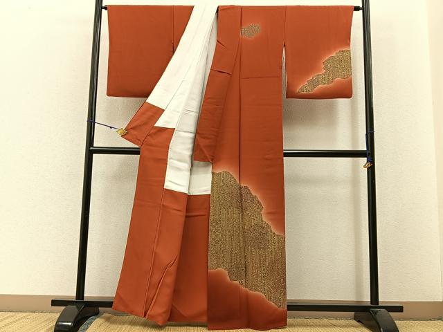 平和屋着物■訪問着 吉祥更紗花文 暈し染め 正絹 逸品 BAAW9964hj
