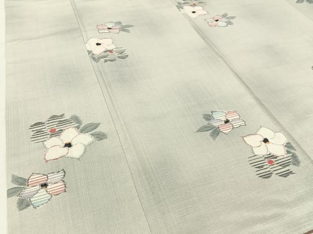平和屋着物■上質な紬 椿 正絹 逸品 BAAW9977hj