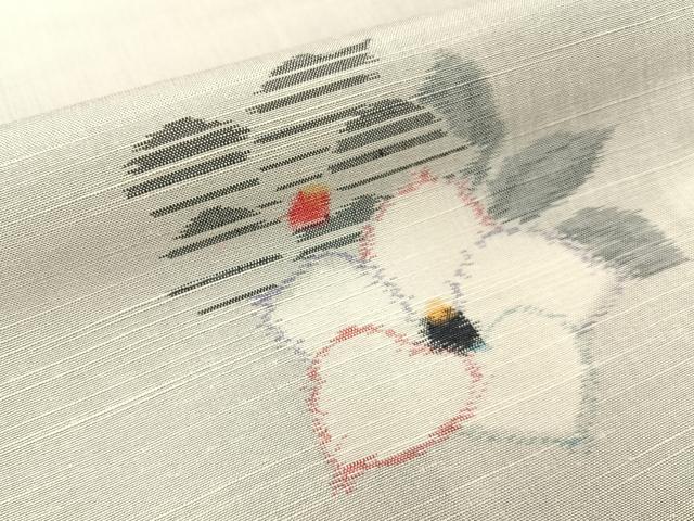 平和屋着物■上質な紬 椿 正絹 逸品 BAAW9977hj