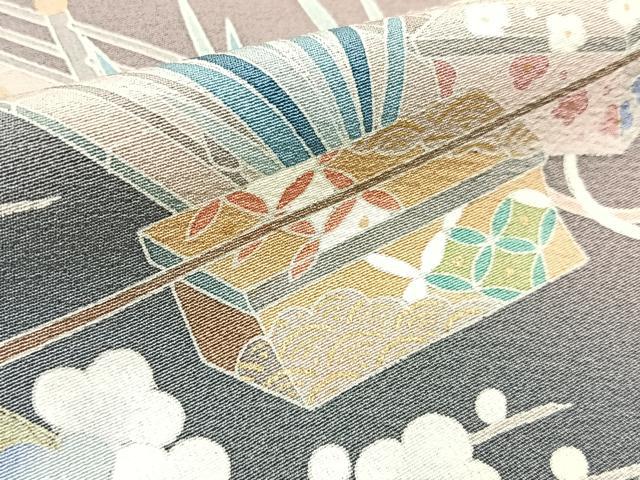 平和屋着物■訪問着 御所車花文 暈し染め 金彩 ロング丈 正絹 逸品 BAAW9978hj