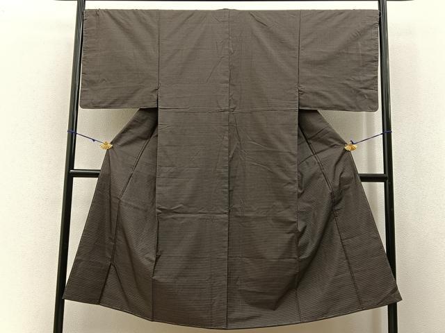 平和屋着物■男性 本場大島紬 格子 正絹 逸品 未使用 BAAW9987hj