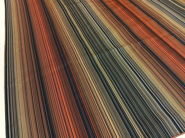 平和屋着物■上質な小紋 縞 正絹 逸品 BAAW9992hj