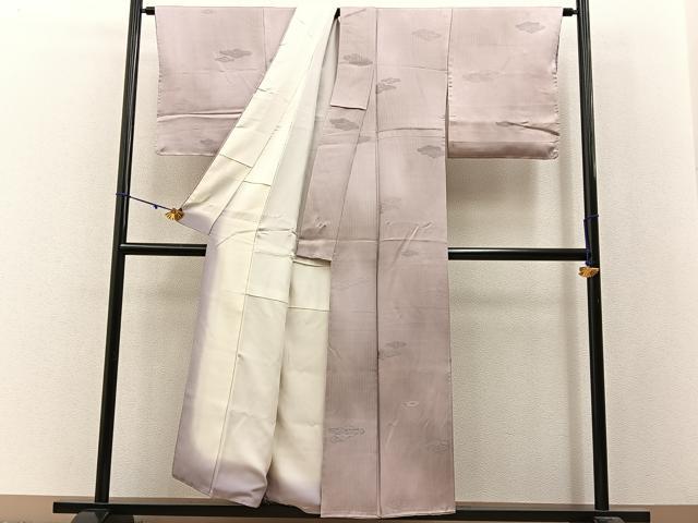 平和屋着物■上質な小紋 地紋起こし 更紗花文 暈し染め 正絹 逸品 未使用 BAAW9998hj