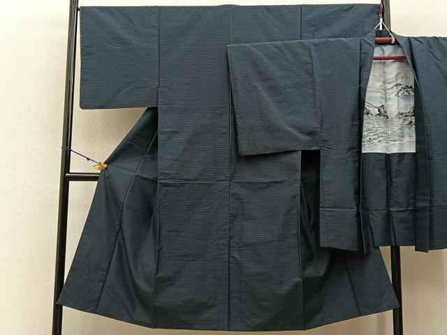 平和屋着物■男性 本場大島紬 アンサンブル 100亀甲 総詰め 反端付き 正絹 逸品 未使用 BAAW9999hj