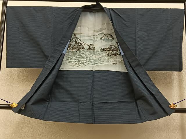 平和屋着物■男性 本場大島紬 アンサンブル 100亀甲 総詰め 反端付き 正絹 逸品 未使用 BAAW9999hj