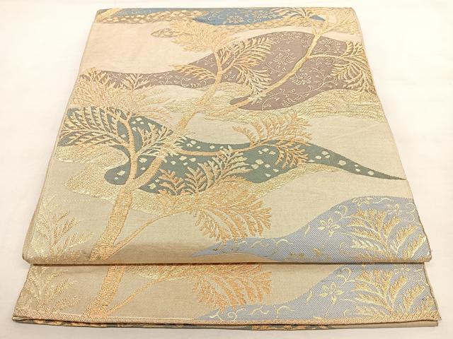 平和屋着物◎六通柄 京袋帯 本袋帯 唐織 金糸 正絹 逸品 BAAX0175qw