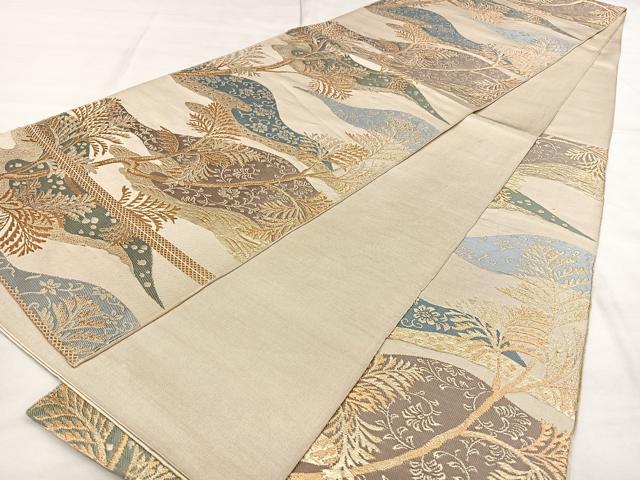 平和屋着物◎六通柄 京袋帯 本袋帯 唐織 金糸 正絹 逸品 BAAX0175qw