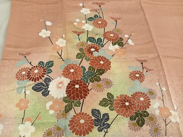 平和屋着物■訪問着 菊花文 金彩 正絹 逸品 BAAX0215mz