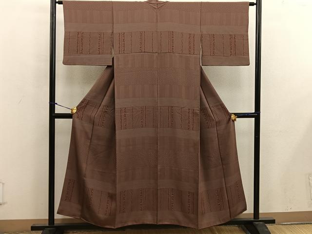 平和屋着物■上質な小紋 草花間道 正絹 逸品 BAAX0229mz