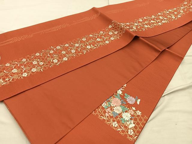 平和屋着物◎太鼓柄袋帯 唐織 花車文 金糸 正絹 逸品 BAAX0268mz