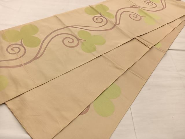 平和屋着物◎六通柄袋帯 唐草文 正絹 逸品 BAAX0563mz