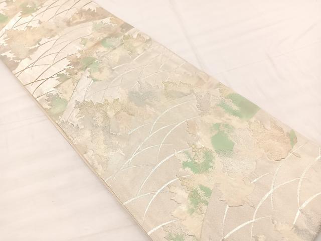 平和屋着物◎六通柄袋帯 樹林文 金銀糸 正絹 逸品 BAAX0699hv