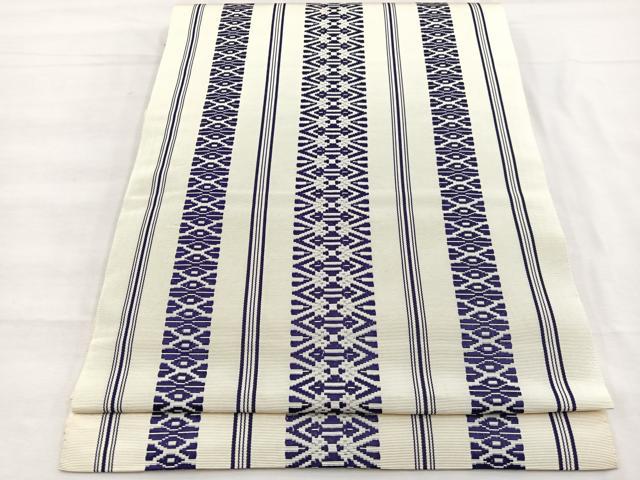 平和屋着物●本場筑前博多織 八寸名古屋帯 献上 一重帯 正絹 逸品 未使用 BAAX0712hv