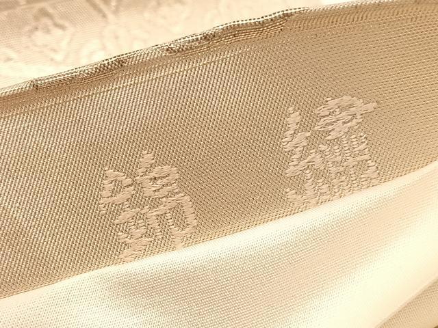 平和屋着物◎六通柄袋帯 錦繍 ふくれ織 花鳥唐草文 金糸 正絹 逸品 BAAX0721hv