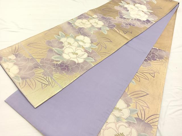 平和屋着物◎六通柄袋帯 唐織 牡丹 金銀糸 やまとオリジナル 正絹 逸品 BAAX0759hv