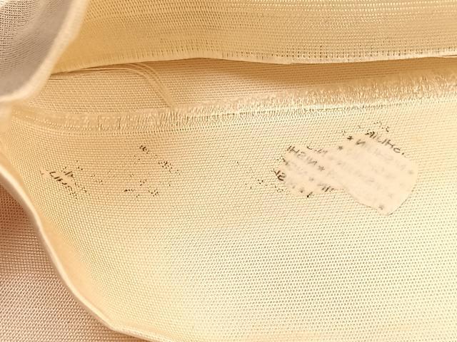 平和屋着物◎西陣 六通柄袋帯 格天井花文 プラチナ二重箔 正絹 逸品 BAAX0815hv