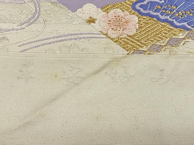 平和屋着物◎西陣 とみや織物謹製 六通柄袋帯 唐織 平安好み 器物文 金銀糸 証紙付き 正絹 逸品 BAAX1014qw