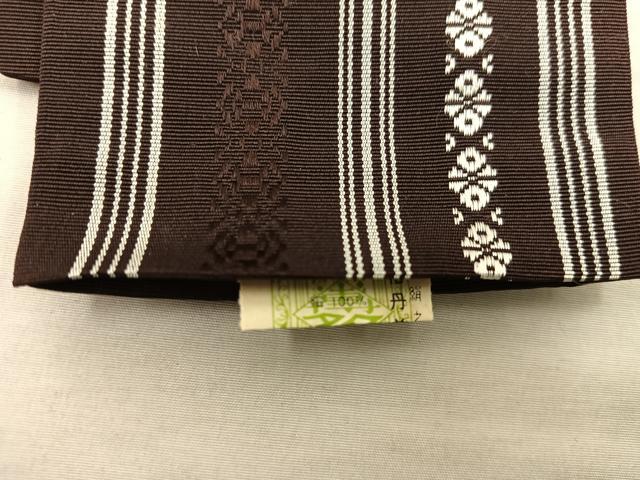 平和屋着物◎男性 本場筑前博多織 角帯 献上 証紙付き 正絹 逸品 BAAX1293mz