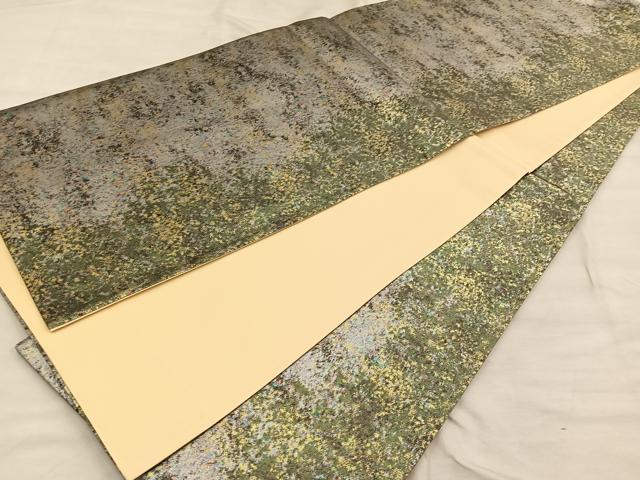 平和屋着物◎全通柄袋帯 箔散らし 正絹 逸品 BAAX1337mz