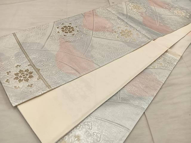 平和屋着物◎六通柄袋帯 正倉院花文 金銀糸 正絹 逸品 BAAX1351mz