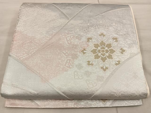 平和屋着物◎六通柄袋帯 正倉院花文 金銀糸 正絹 逸品 BAAX1351mz