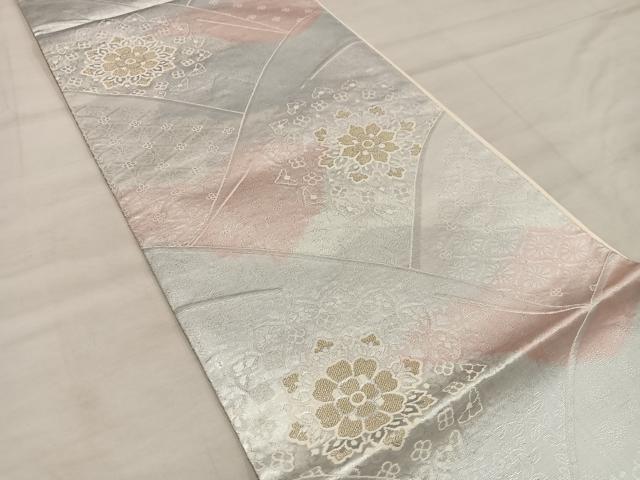平和屋着物◎六通柄袋帯 正倉院花文 金銀糸 正絹 逸品 BAAX1351mz
