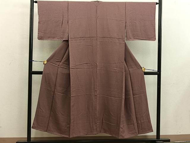 平和屋着物■上質な色無地 蘇芳香色 正絹 逸品 BAAX1394mz