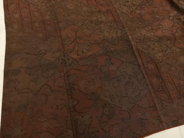 平和屋着物■上質な小紋 枝花文 正絹 逸品 BAAX1435mz