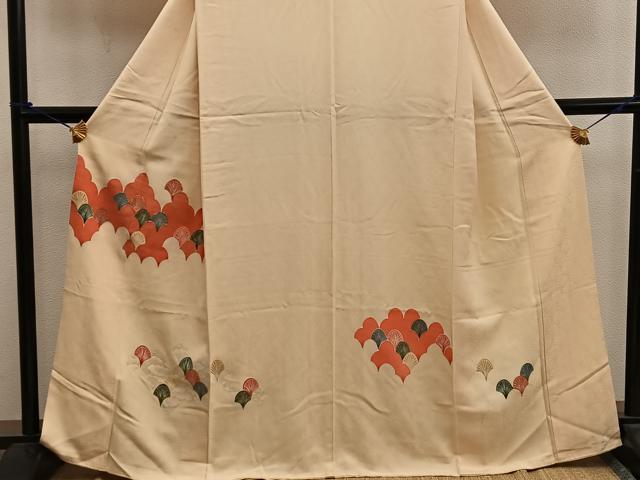 平和屋着物■訪問着 駒刺繍 青海波 金彩 正絹 逸品 BAAX1473mz