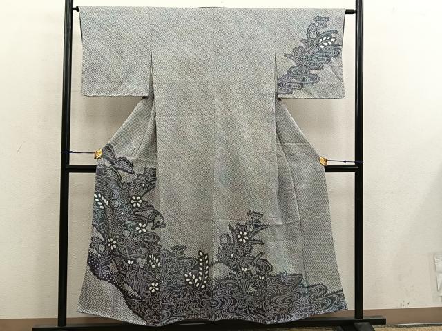 平和屋着物■訪問着 絞り 菊花文 正絹 逸品 BAAX1474mz