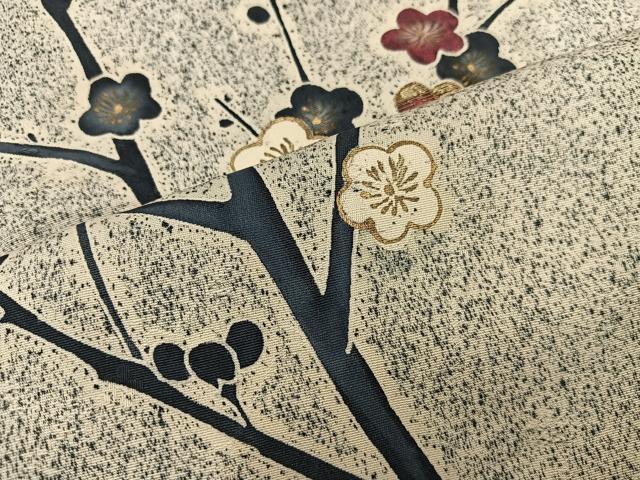 平和屋着物■訪問着 枝梅文 たたき染め 金彩 正絹 逸品 BAAX1477mz