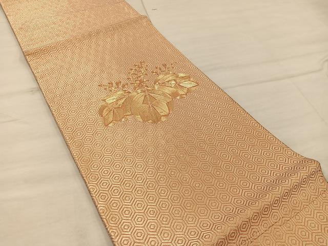 平和屋着物◎佐賀錦 太鼓柄袋帯 総刺繍 駒刺繍 桐 正絹 逸品 BAAX1542mz