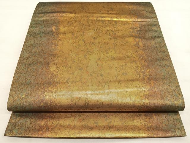 平和屋着物◎六通柄袋帯 箔化粧 霞文 引箔 正絹 逸品 BAAX1704qw