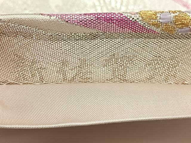 平和屋着物◎新佐賀錦 六通柄袋帯 唐織 正倉院花文 金銀糸 正絹 逸品 BAAX1715qw