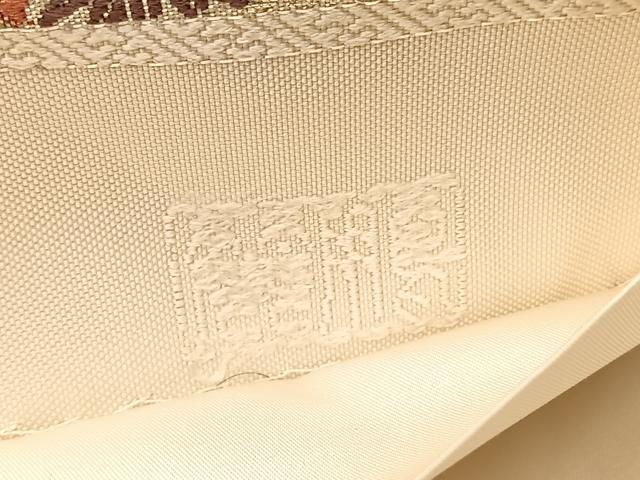平和屋着物◎六通柄袋帯 唐子 雲取り有職花文 金銀糸 正絹 逸品 BAAX1828hv