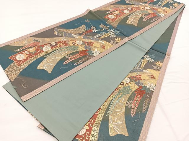平和屋着物◎六通柄袋帯 唐織 夢小袖 金糸 正絹 逸品 BAAX1936hv
